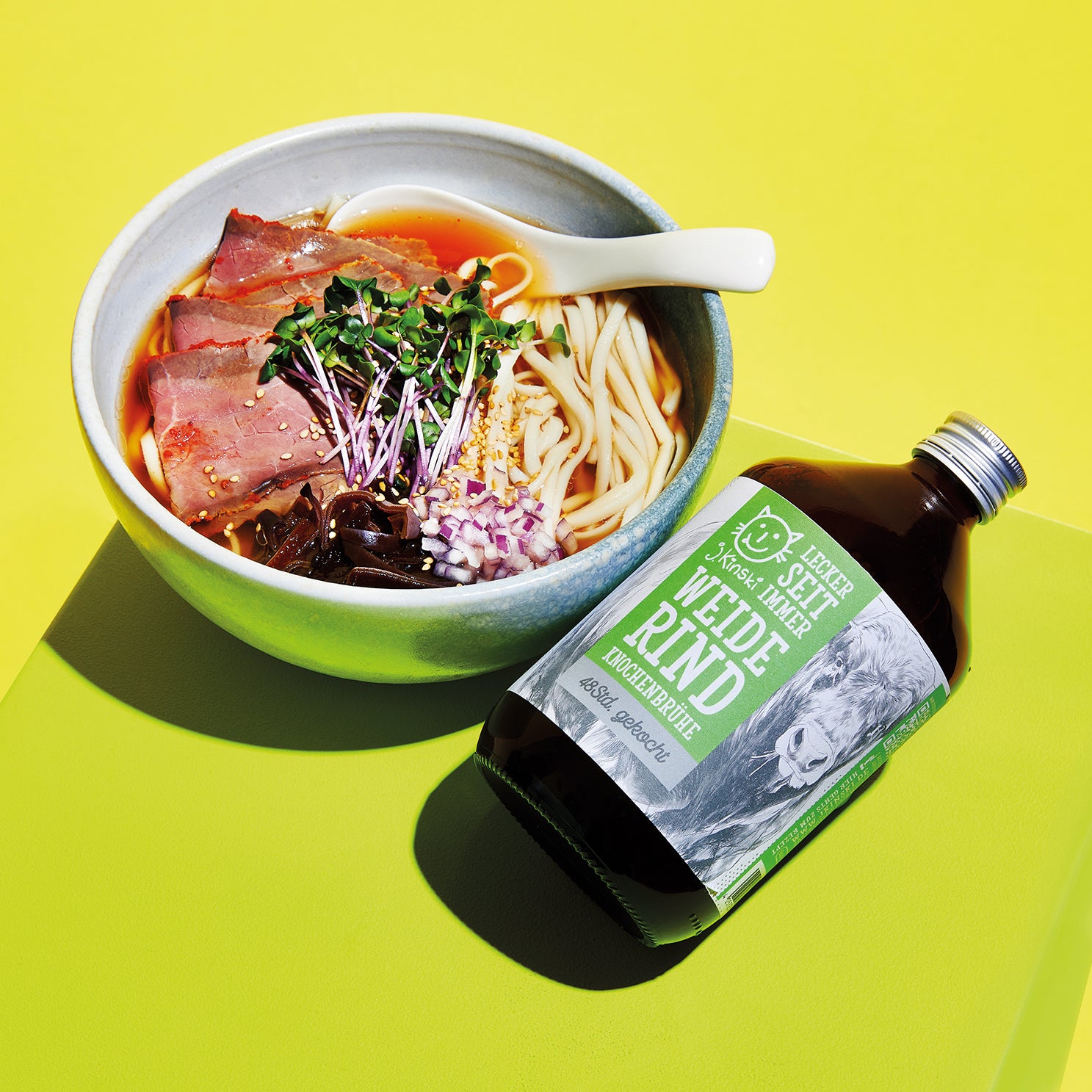 Roastbeef Ramen mit Weiderind Knochenbrühe