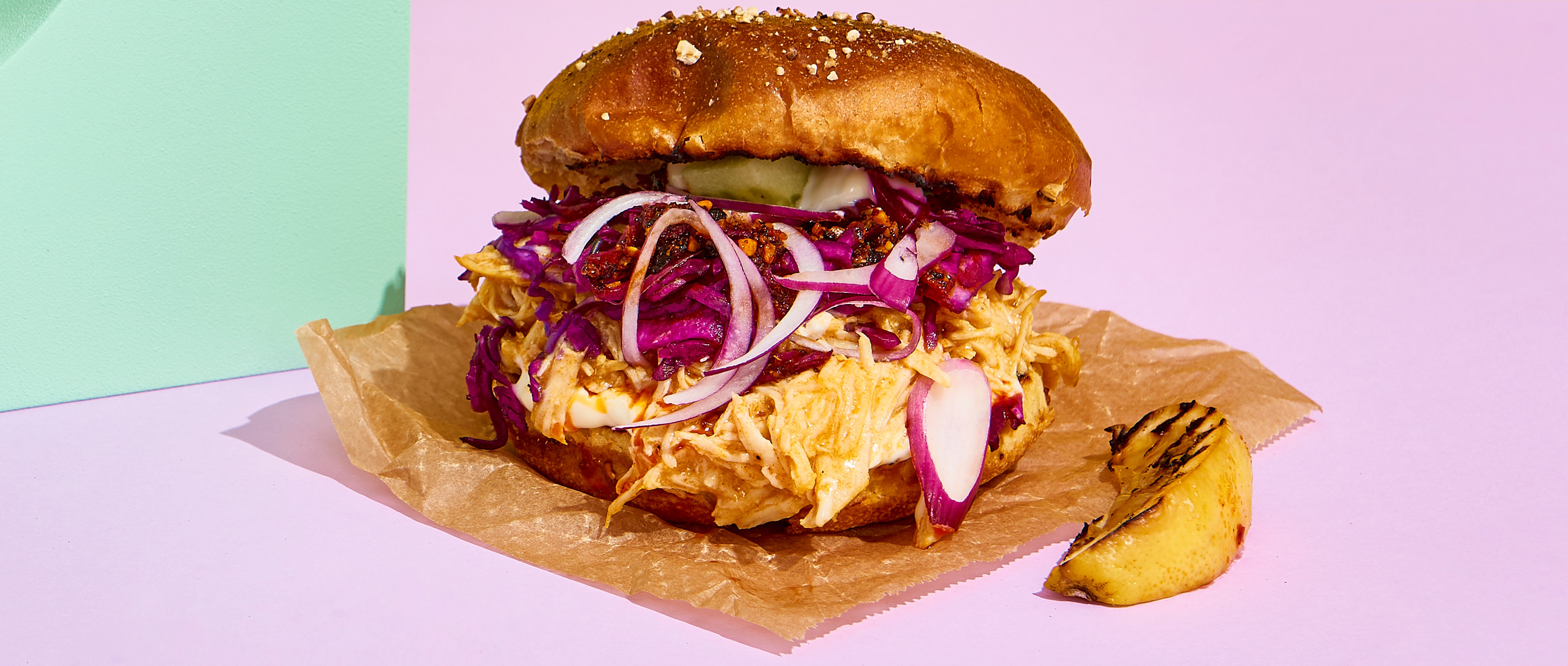 Pulled Chicken Burger