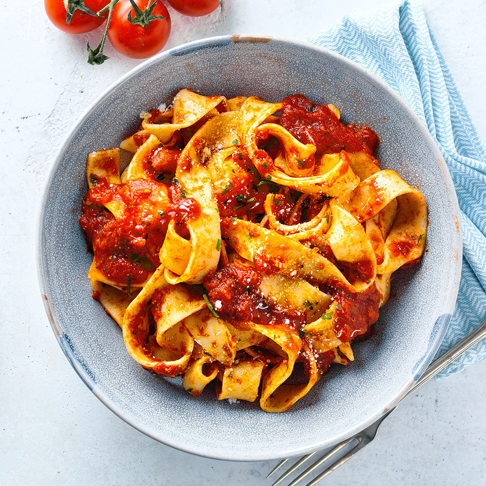 Schnelle Pasta mit Gänse-Tomaten-Sauce