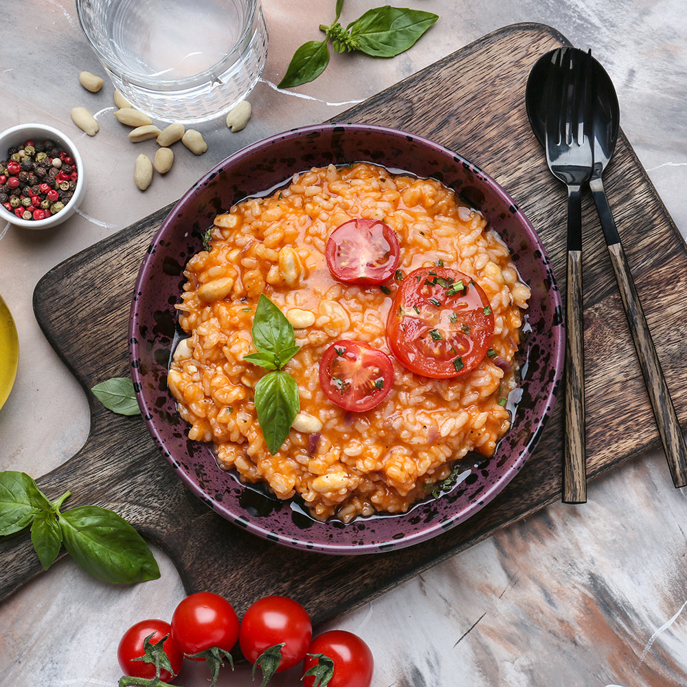 Tomaten Risotto & krosser Salsiccia